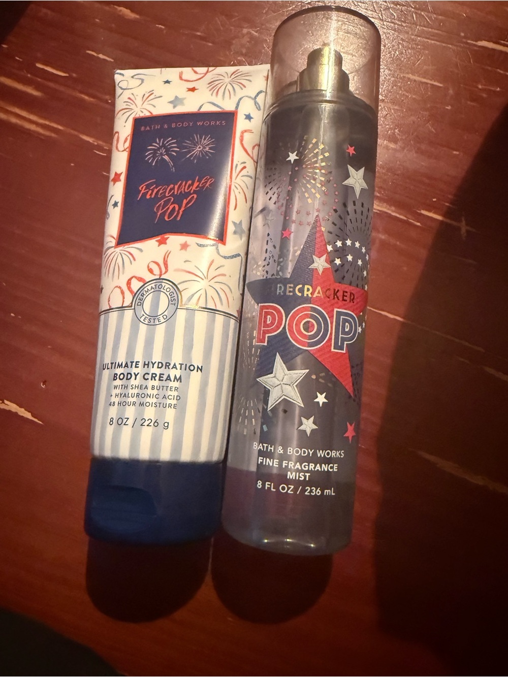 Bath & Body Works Firecracker Pop Body Cream and Fine Fragrance Mist Duo